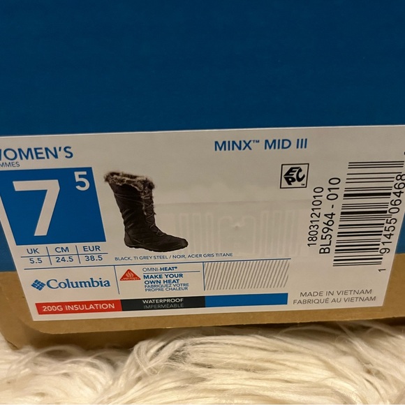 NEW WITH BOX Columbia minx mid III - Picture 5 of 9